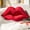 Dark Red, variant on Phantoscope Lips Throw Pillows Smooth Soft Velvet Cushion with Insert Included, Decorative Lumbar Pillow for Couch Bed Living Room, Dark Red, 24 x 12 Inches