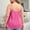 Hot Pink, variant on Karight Camisole for Women Bulid in Bra Casual Flowy Cami Adjustable Spaghetti Strap Tank Top Pleated Loose Fit