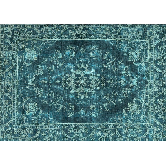 Ahgly Company Indoor Rectangle Persian Light Blue Traditional Area Rugs, 2' x 3'