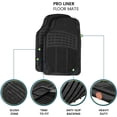 thumbnail image 2 of Alfombrillas para Coche, 3 Piezas Tapetes Coche, Alfombrilla de Coche para Vehículos PVC Impermeables, Antideslizantes Universales Cortable, Adecu para Coches,SUV,Furgonetas,Camiones,Negro, 2 of 3