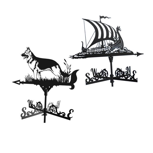 2x Weathervane Garden Stake Barn Weathervane Indicador de Dirección