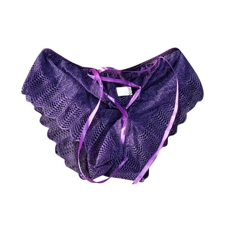 

GWAABD Clothes Out Underwear Hollow Lace Crochet for Women Panties Panty Lace Up