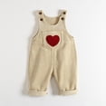 thumbnail image 5 of Staki Girls' Jumpsuits & Rompers Baby Denim Overall,Toddler Little Soft Cute Jean Jumper 6-24M 3-5Y(Beige,12-18 Months), 5 of 9