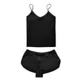 thumbnail image 5 of Women's Silk Satin Pajama, Ladies V neck Camisole Pajamas Set Soft, Two-Piece Pj Sets Sleepwear Loungewear Cami Shorts Pj Sets S-XXL, 5 of 8