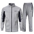thumbnail image 1 of YSENTO Mens Sweat Suits 2 Pieces Full Zip Workout Jogging Sports Tracksuits Grey M, 1 of 5