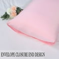 thumbnail image 5 of Unique Bargains Silky Satin Pillow Cases Covers Set of 2 Pink King, 5 of 8