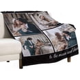 thumbnail image 5 of Personalized Blankets and Throws Custom Blankets with Photo Text Customized 1-20 Pictures Blanket for Couple Mom Dad Friend Personalized Gifts for Birthday Christmas Wedding Anniversary Blankets, 5 of 5