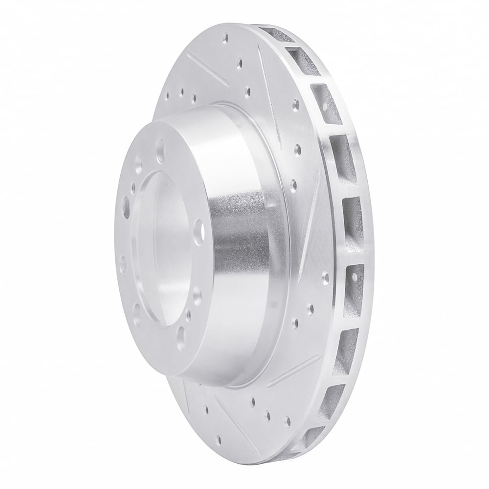 Dynamic Friction Company 631-02031D DFC Brake Rotor - Drilled And Slotted - Silver