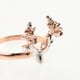 thumbnail image 4 of Anillo de asta de ciervo vintage, anillo de oro rosa con flor, regalo de Navidad para mujer (n.° 10), 4 of 7