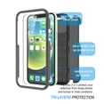 thumbnail image 4 of iPhone 12 / 12 Pro / 12 Pro Max Case Holster Clip, Tekcoo ShockProof Secure Swivel Locking Belt Defender Heavy Full Body Kickstand Carrying Tank Armor Case with 2 Pack Tempered Glass Screen Protector, 4 of 9