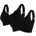 thumbnail image 2 of Sports Bras For Women Comfortable Ribbed Wireless Bralettes Adjustable Padded Everyday Bra 2PC, 2 of 6