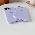 thumbnail image 3 of for iPhone 14 Plus Case Cute Liquid Silicone Women Girls Heart with Soft Anti-Scratch Microfiber Lining Protective Phone Case for iPhone 14 Plus Purple, 3 of 14