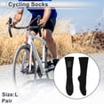 thumbnail image 2 of Calcetines de ciclismo Unique Bargains, secado rápido, antideslizantes y antifricción, color negro, talla L para hombres, 1 par, patrón irregular reflectante., 2 of 6