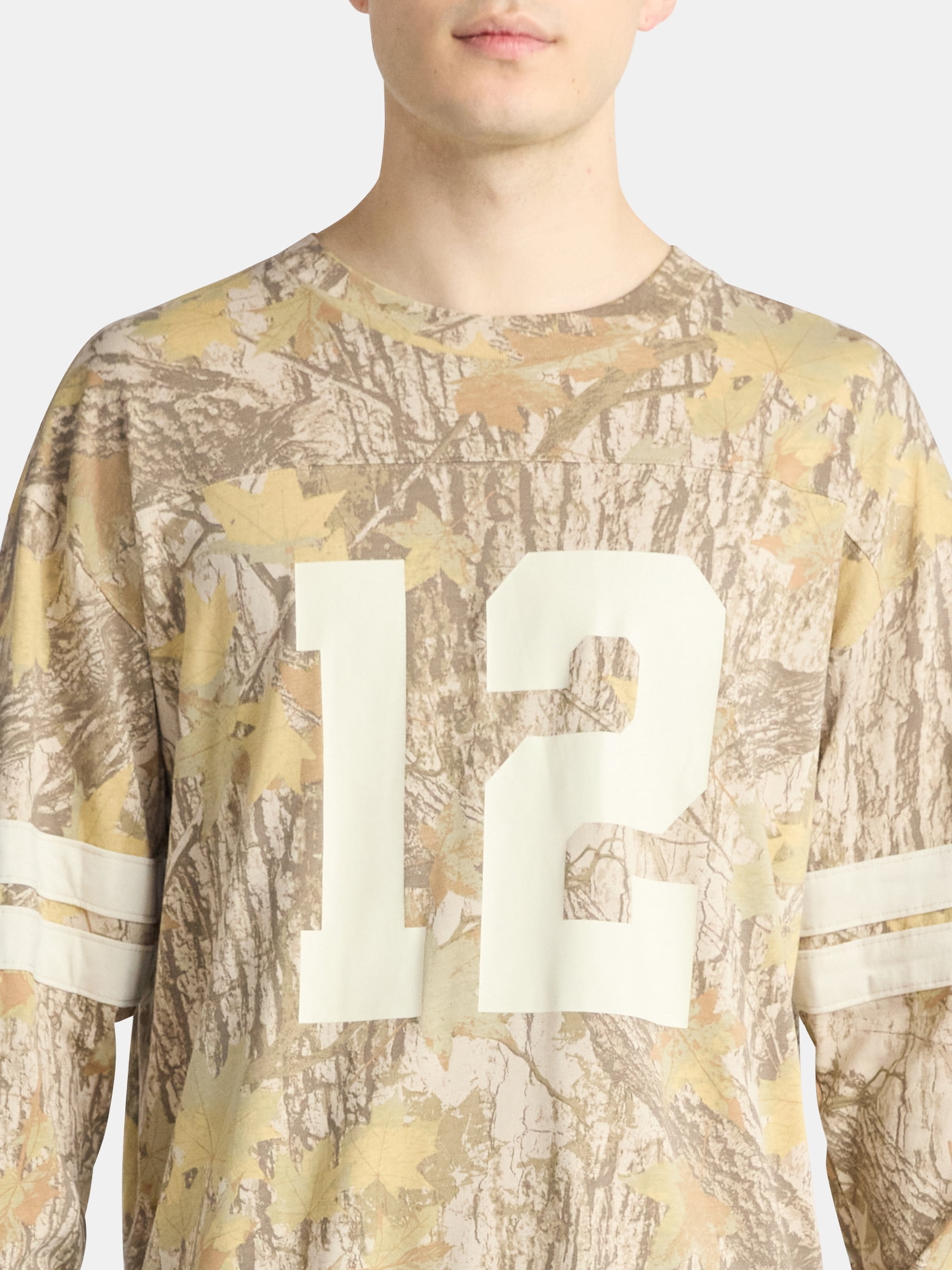 No Boundaries Men's & Big Men's Long Sleeves Varsity Tee ,Sizes XS-5XL