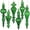 Green, variant on 6-piece set of crystal glass decorative balls for Christmas, large hanging Christmas ornaments, Christmas tree decorations, holiday decorations