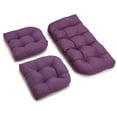 thumbnail image 2 of U-Shaped Twill Tufted Settee Cushion Set (Set of 3) - Grape, 2 of 2