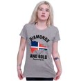 thumbnail image 3 of Dominican DR Shaped Pride Heritage Womens Slim Fit Graphic Tee Brisco Brands X, 3 of 5