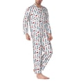 thumbnail image 2 of Picia Lighthouse And Beacon Pattern Men’s Long-Sleeve Sleepwear Set - Soft 2-Piece Loungewear with Pockets, Comfy PJs for Relaxing Nights-XX-Large, 2 of 7