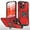 Red, variant on FIEWESEY for iPhone 15 Case,for iPhone 15 Pro Case,for iPhone 15 Plus Case,for iPhone 15 Pro Max Case,Military Grade Shockproof Hard Back Ring Stand Armor Case for iPhone 15 Pro(Red)
