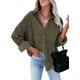 thumbnail image 1 of Camisas con botones de pana para mujer Shacket Boyfriend Blusas extragrandes de manga larga Tops Chaqueta con cuello informal Zhivalor HMFJ293-1, 1 of 5