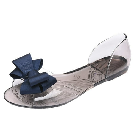 

Sandals For Women Summer Women Summer Open Toe Jelly Slip On Shoes Big Floral Fish Mouth Beach Sandals Stylish Shoes