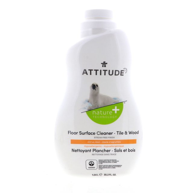 Attitude Floor Surface Cleaner Tile & Wood, Citrus Zest, 35.2 oz