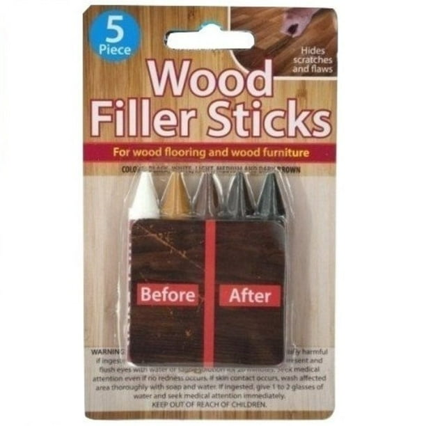 5 Piece Wood Filler Sticks Repair and Restore Scratches on Wood