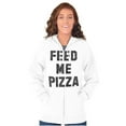 thumbnail image 3 of Feed Me Pizza Unisex Fleece Graphic Zip Up Hoodie Brisco Brands 3X, 3 of 5