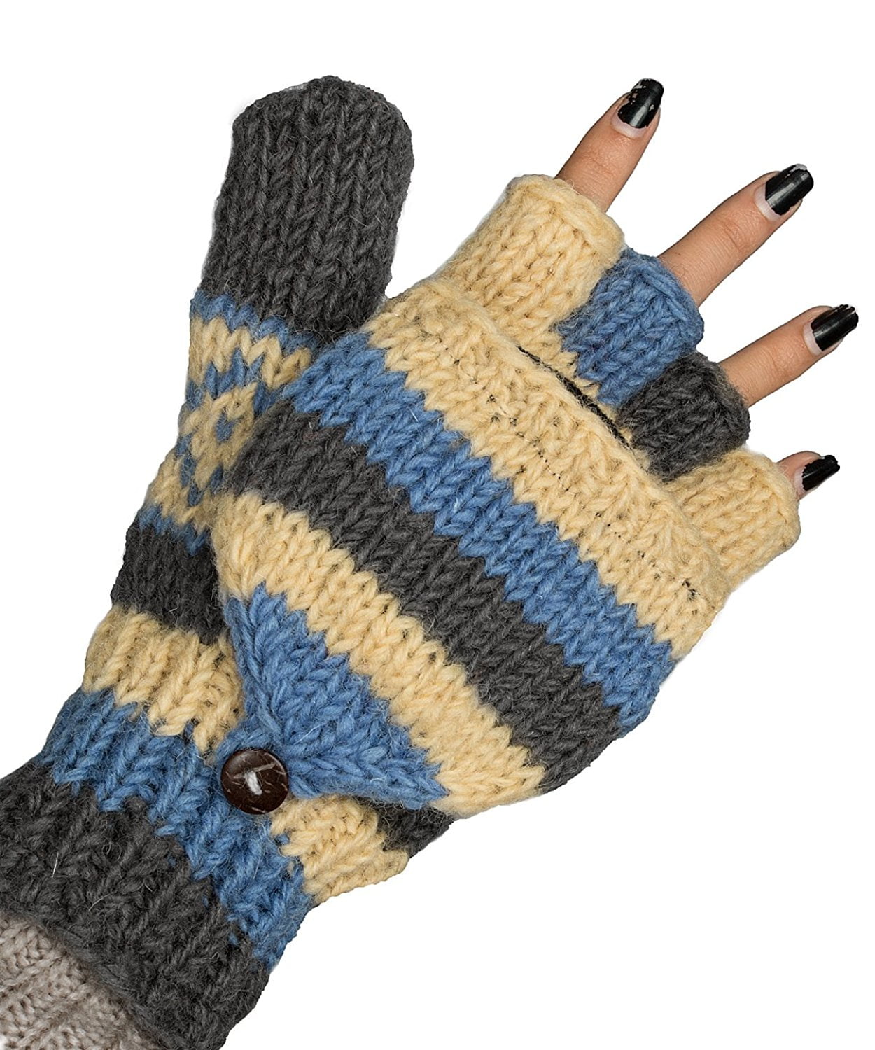 Accessoires Handschoenen & wanten Wanten & handmoffen | Charcoal Wool Gloves, Warm Fleece inside, great winter warmth : 