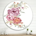 thumbnail image 2 of Designart 'Bouquet of Purple and Pink Flowers III' Farmhouse Circle Metal Wall Art 36x36 - Disc of 36, 2 of 5