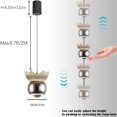 thumbnail image 4 of FSLiving 8W Adjustable Levitate Track Pendant Light H-Type Retractable Track Pendant Light with Remote Control Dimmable Smart Led Light Adjustable Height for Decor Backdrop,Black - 1 Pack, 4 of 6