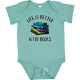 thumbnail image 3 of Inktastic Life's Better with Books Boys or Girls Baby Bodysuit, 3 of 5
