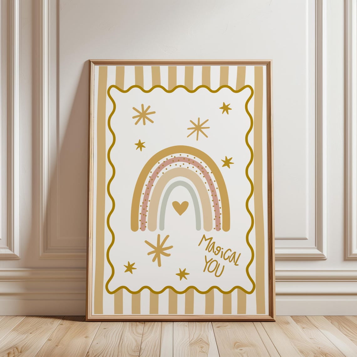 Rainbow Print Neutral Decor Nursery Wall Art Beige Decor Wall Art Toddler Prints Playroom Decor Baby Room Room Print, Unframed Paper Print