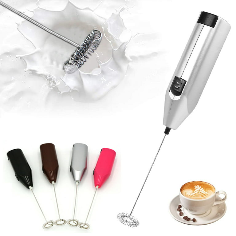 Electric Battery Milk Frother Handheld Coffee Mixer Mini 2 Whisk