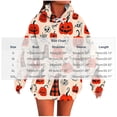 thumbnail image 3 of Enjoytime Halloween Hoodies for Women Ghost Printed Long Sleeve Sweatshirt Fall Fashion Cute Vintage Pullover Tops, 3 of 6
