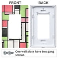thumbnail image 3 of Yayeee Rocker Switch Wall Plate 2-Gang 4.7"x4.6" Home Decorative Outlet Cover, Green Abstract Geometric, 3 of 6