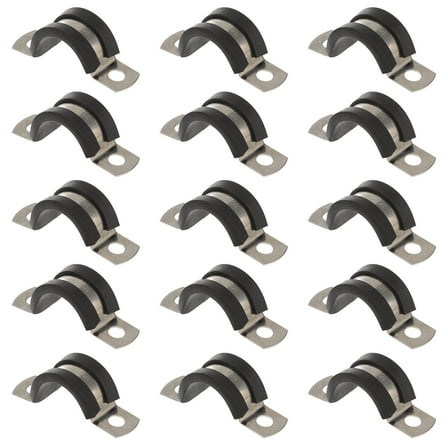 WHAMVOX  15 Pcs Strap Wire Clamps Metal Pipe Fixing Bracket