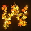 With Light Fall Maple Leaves LED Fairy String Light Leaf Lamp Garland Party Christmas Decor