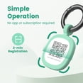 thumbnail image 4 of Etiqueta de identificación para mascotas Pawaii Silent Silicone Dog con código QR, paquete de 1 paquete, color verde, 4 of 8