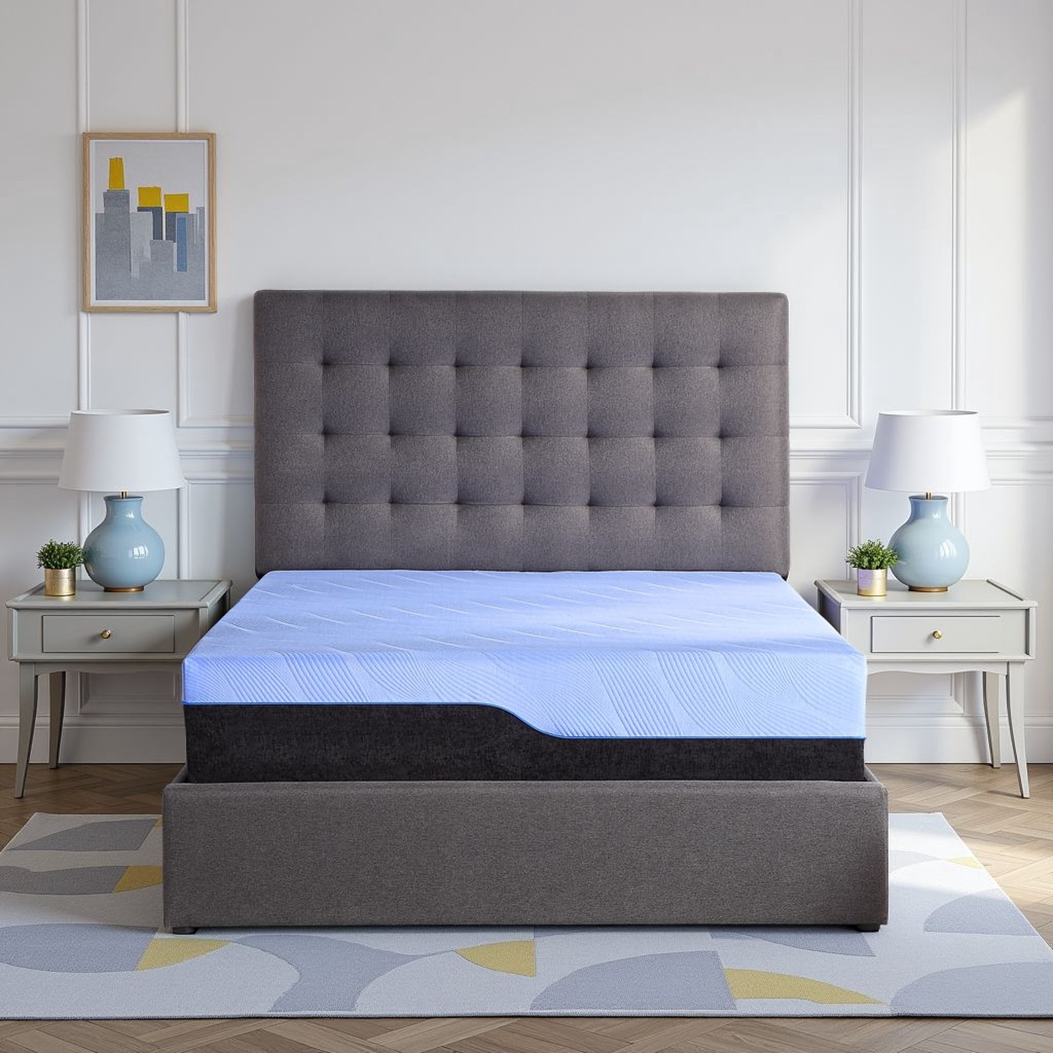 LiviNest 12 Inch Hybrid Cooling Mattress King Size: 6-Layer Construction with Copper Infused Foam & Talalay Latex - Individually Wrapped Coils for Spinal Alignment & Low Motion Transfer - Medium Plus