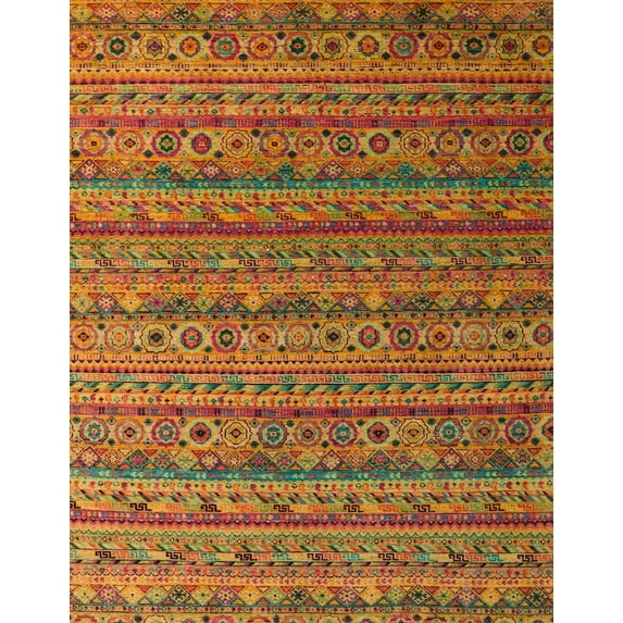 Ahgly Company Indoor Rectangle Abstract Cinnamon Brown Abstract Area Rugs, 2' x 4'