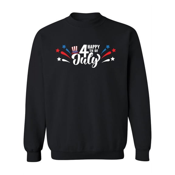 Happy 4Th Of July Usa Fireworks Sweatshirt Women -Image by Shutterstock, Female Medium