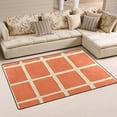 thumbnail image 2 of Orange Squares Pattern Memory Foam Area Rug 31"x20" Non Slip, Absorbent, Fade Proof for Living Room, Bedroom, Office, 2 of 7