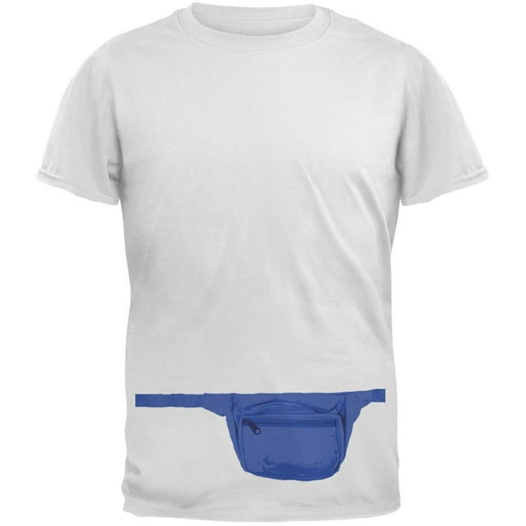Funny Fanny Pack White Adult T-Shirt - X-Large