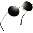thumbnail image 1 of Gafas de Sol Joopin Pequeñas Redondas Polarizadas con Protección UV Doradas, 1 of 6