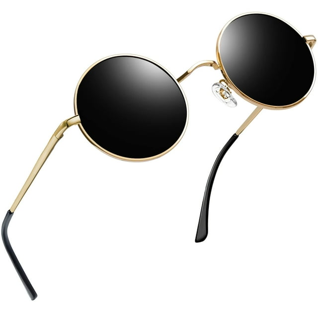 Gafas de Sol Joopin Pequeñas Redondas Polarizadas con Protección UV Doradas