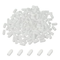 200pcs Pegboard Hooks Protector Rubber End Caps, Peg Board Hook Flexible Prongs End Tips Caps Rack Cover for Pegboard  Dishwasher Hook, White(21mm Long 5mm Inner Dia)