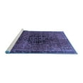 thumbnail image 2 of Ahgly Company Machine Washable Indoor Round Persian Blue Traditional Area Rugs, 8' Round, 2 of 4