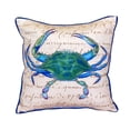 thumbnail image 3 of Betsy Drake ZP005B 22 x 22 in. Male Blue Crab Beige Extra Large Zippered Pillow, 3 of 4