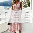 thumbnail image 3 of QUNYINEY A Line Women Dresses Floral Casual Long Sleeveless Sundress Loose Fit Beach V Neck Vacation Dresses, 3 of 6